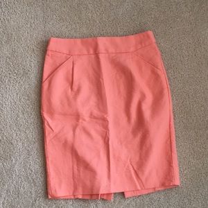 Tangerine color J.Crew Pencil Skirt in size 2